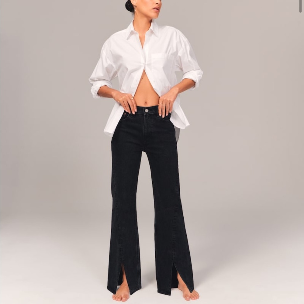 Abercrombie & Fitch High Rise 90s Relaxed Fit Black Jeans